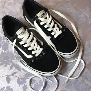 Black and white vans